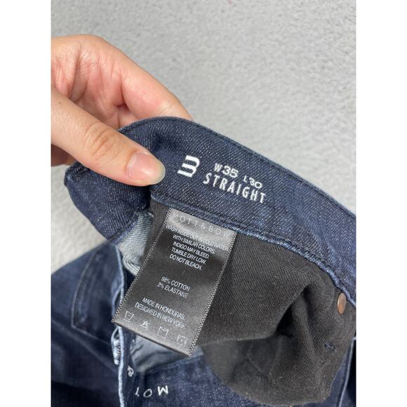 Mott & Bow Mens Size 35 Straight Leg Blue Denim Jeans - Picture 3 of 9